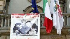 Falcone e Borsellino: sulla facciata di Palazzo Medici a Firenze la gigantografia dei due magistrati