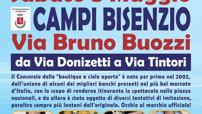 Sabato 3 maggio arrivano gli Ambulanti del Forte dei Marmi a Campi