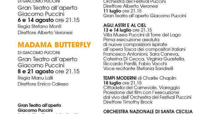 Ecco il Puccini Festival 2020
