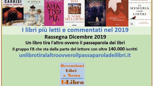 Rassegna dei libri più letti e commentati nel 2019