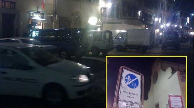 Santo Spirito, un parcheggio in area pedonale