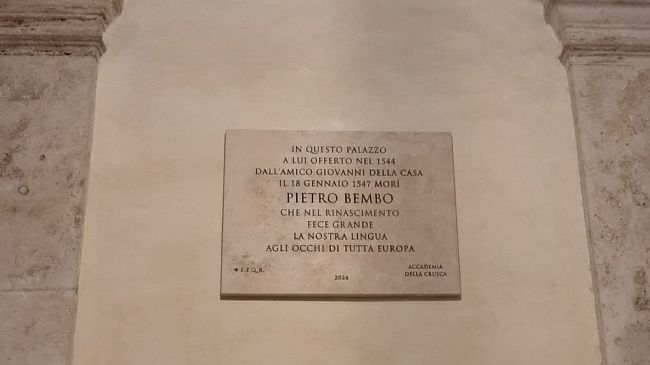 La Crusca a Roma per Pietro Bembo, principe dei grammatici