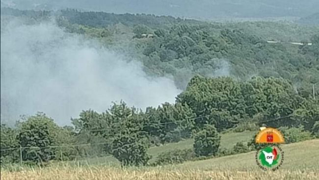 Mugello, incendio boschivo in zona Panna
