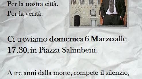 Siena: domenica corteo per David Rossi