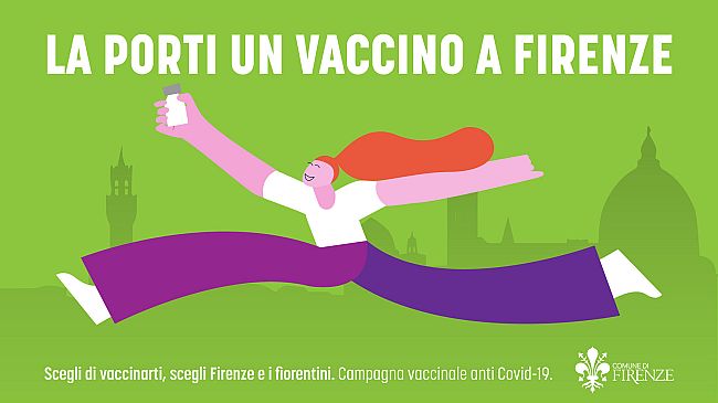 ‘La porti un vaccino a Firenze’, nuova campagna di Palazzo Vecchio