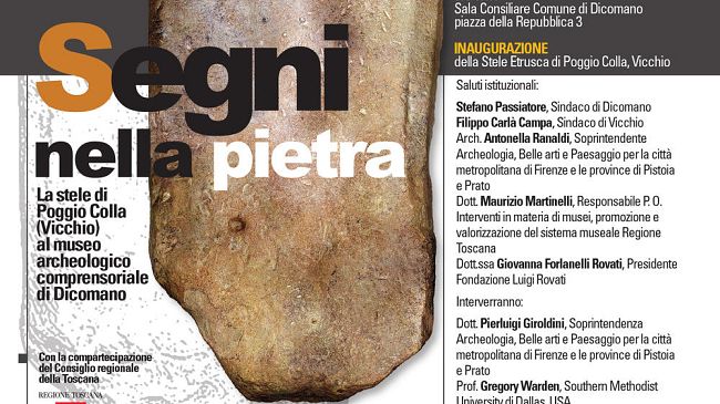Stele etrusca di Poggio Colla: sede stabile a Dicomano