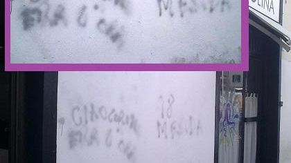 Contro Corvino e Montolivo, scritte in Sant'Ambrogio