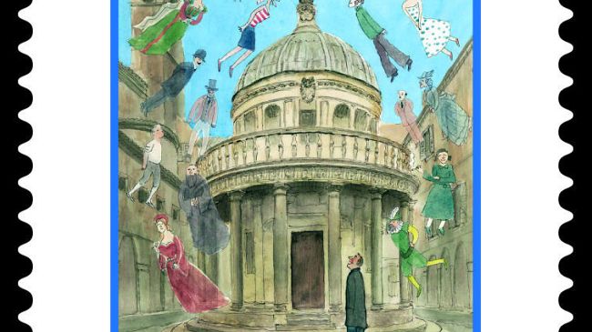 Francobollo dedicato alla Reale Accademia di Spagna a Roma