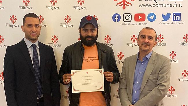 Palazzo Vecchio: premiato il rider che ha sventato una rapina