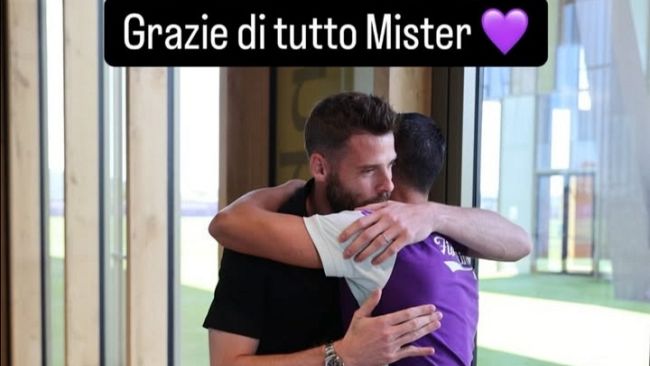 De Gea sui social a Palladino: 'Grazie di tutto Mister'