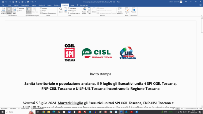 Sanità territoriale e popolazione anziana in Toscana