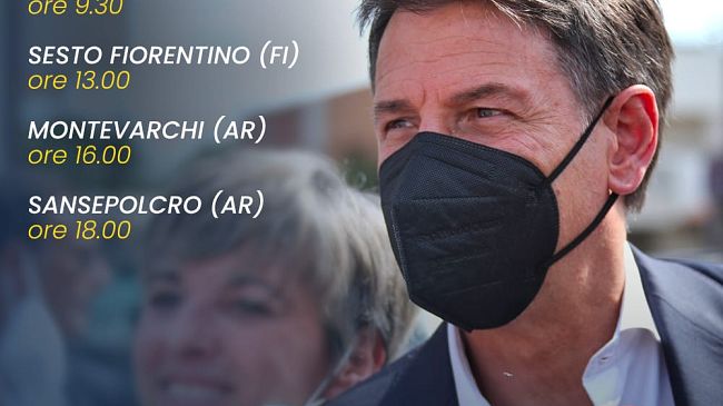 M5S: Giuseppe Conte, tour in Toscana 