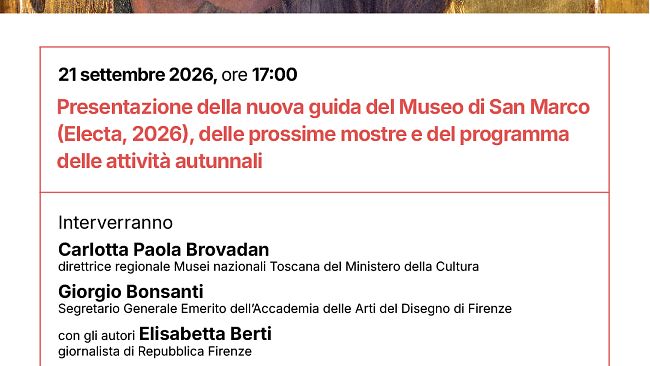 Presentazione della nuova guida del Museo di San Marco