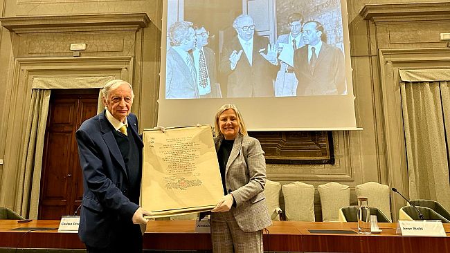 Dopo 77 anni consegnato l'attestato di Laurea di Giovanni Spadolini