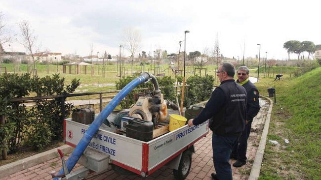 Brozzi: sistemato il giardino allagato dalle piogge