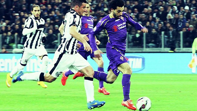 Juventus-Fiorentina: lo scatto di Salah