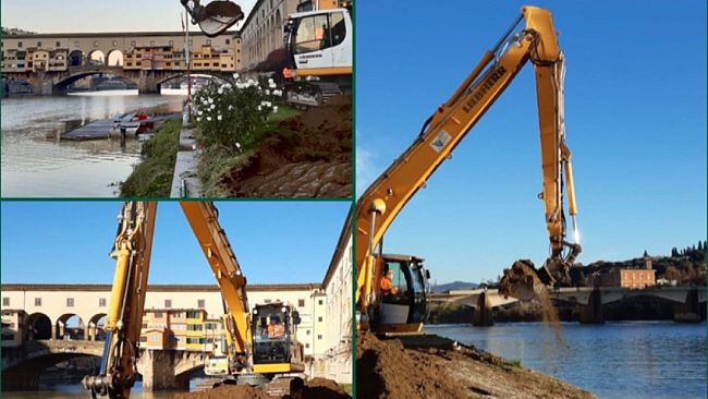 Lavori sotto Ponte Vecchio, emersi reperti di epoca romana