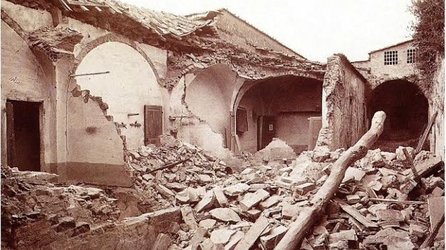 Terremoto a Firenze: crolla la Certosa del Galluzzo, è il 1895
