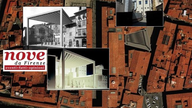 ​Loggia di Isozaki a Firenze: potrebbe davvero coprire l'uscita degli Uffizi 