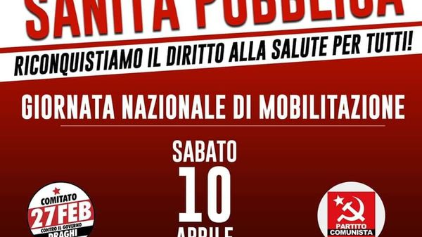 Manifestazione nazionale il 10 aprile per la sanità pubblica