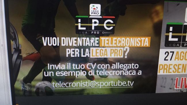 Lega Pro, cercasi telecronisti: nel curriculum non serve essere giornalista