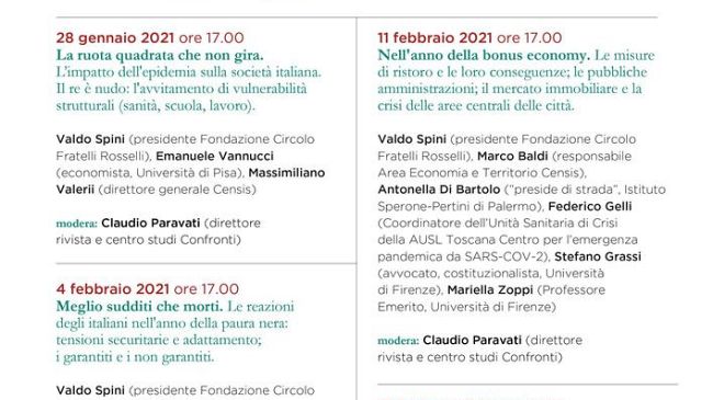 Quale futuro per il Paese? Con Giuseppe De Rita e Valdo Spini