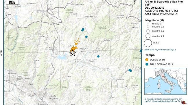 Il terremoto 2019 in Mugello ai raggi X: lo studio Ingv