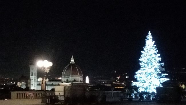 Luci incantevoli su Firenze nel periodo natalizio 