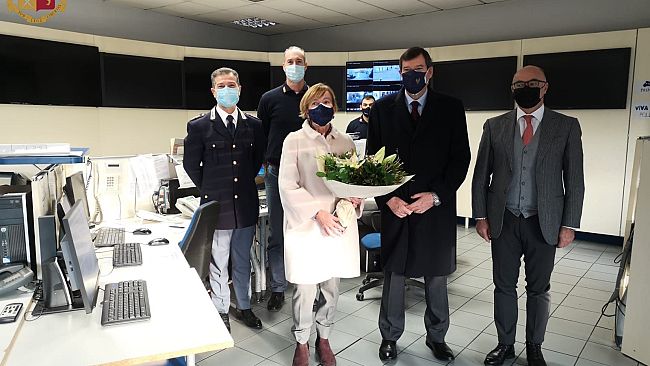 Il nuovo Prefetto Alessandra Guidi visita la Sala operativa della Questura