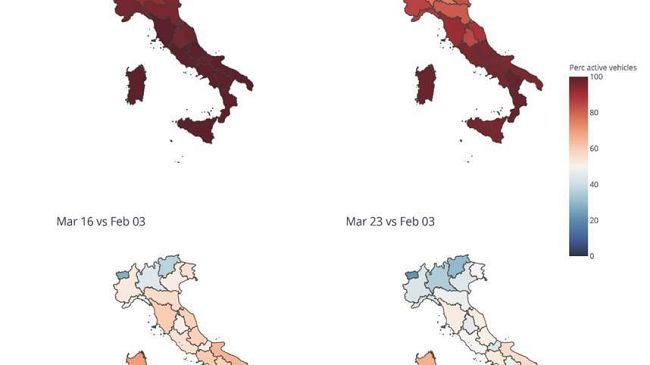 Coronavirus: l'impatto sul traffico in Toscana nel mese di marzo