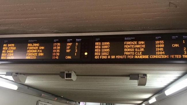 Treni cancellati a Firenze: potrebbe andare peggio, potrebbe piovere