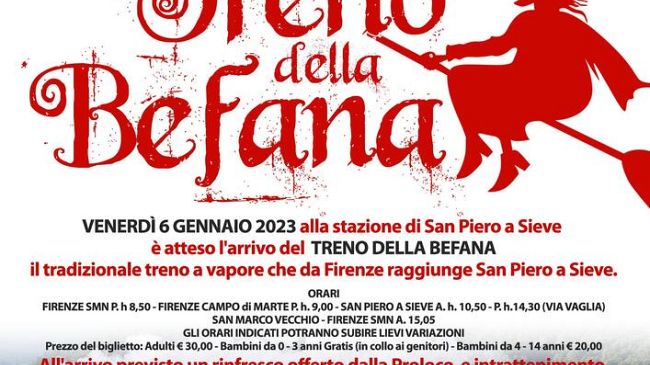 Treno della Befana 2023: aperta la prevendita dei biglietti