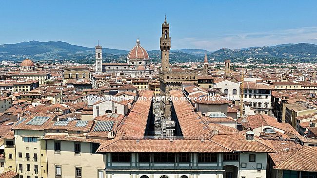 Uffizi: le foto del panorama, dopo lo smontaggio della gru