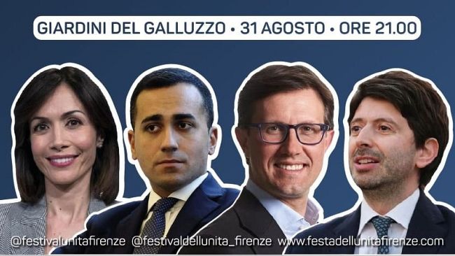 I ministri Carfagna, Di Maio, Speranza al Galluzzo