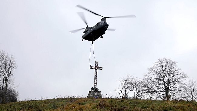 Punto geodetico riportato al suo uso: Esercito missione compiuta