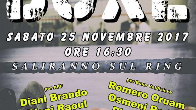 Sabato 25 Novembre Pugilato dilettantistico all’Anchetta