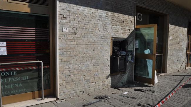 Rapinato Bancomat MPS, esplosione nella notte