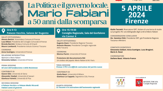 Convegno dedicato a Mario Fabiani a 50 anni dalla scomparsa