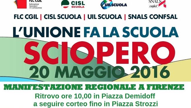 ​Scuola Toscana: sciopero, manifestazione e corteo a Firenze