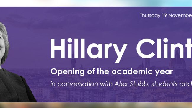 EUI: la Clinton apre l'anno accademico della School of Transnational Governance