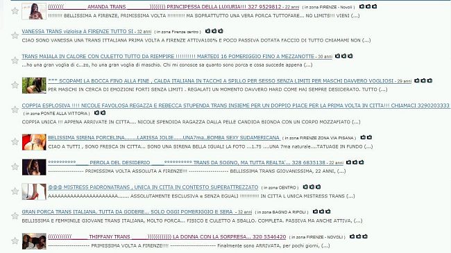 Firenze: festino a base di alcool e trans finisce con arresti e denunce