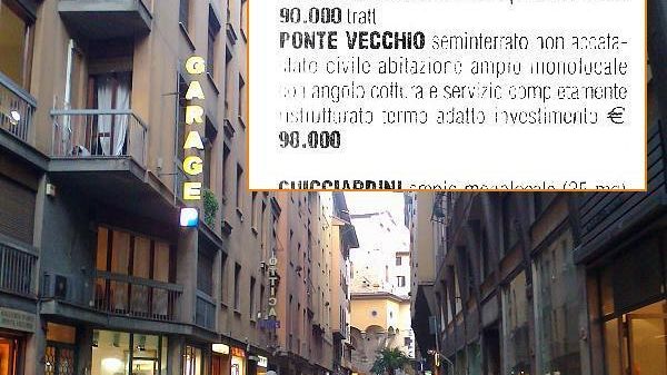 Cercare casa, abitare a Firenze in un magazzino seminterrato a Ponte Vecchio