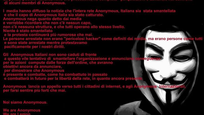 Anonymous: anche 5 giovani toscani tra i denunciati