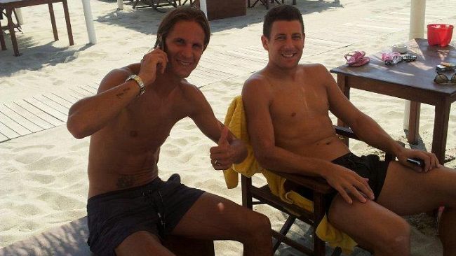 In Versilia i calciatori Luca Antonini, Daniele Bonera e Riccardo Montolivo
