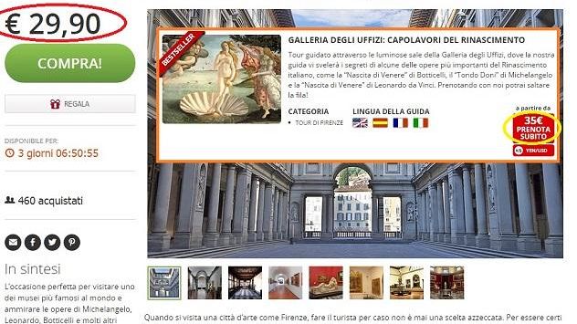 Uffizi a Firenze, con il biglietto online la cultura Saltalafila
