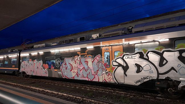 Treno seminuovo vandalizzato a Firenze