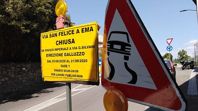 Galluzzo, scattano due mesi di lavori in zona San Felice