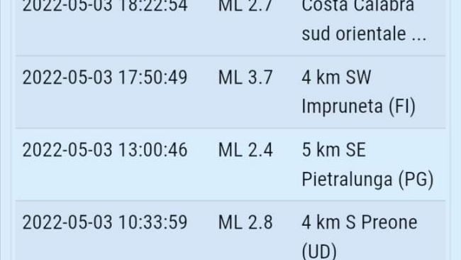 Ore 17,50: scossa di terremoto a Firenze