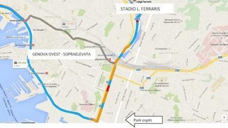 Info settore ospiti stadio Ferraris di Genova 