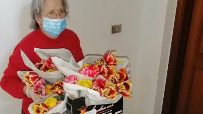 I rari tulipani del Mensola simbolo della lotta contro il Coronavirus